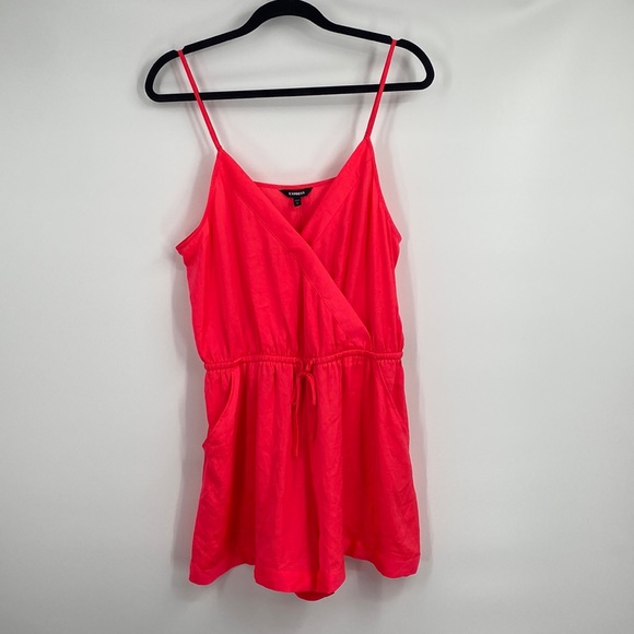 Express Pants & Jumpsuits Express Neon Pink Romper Poshmark